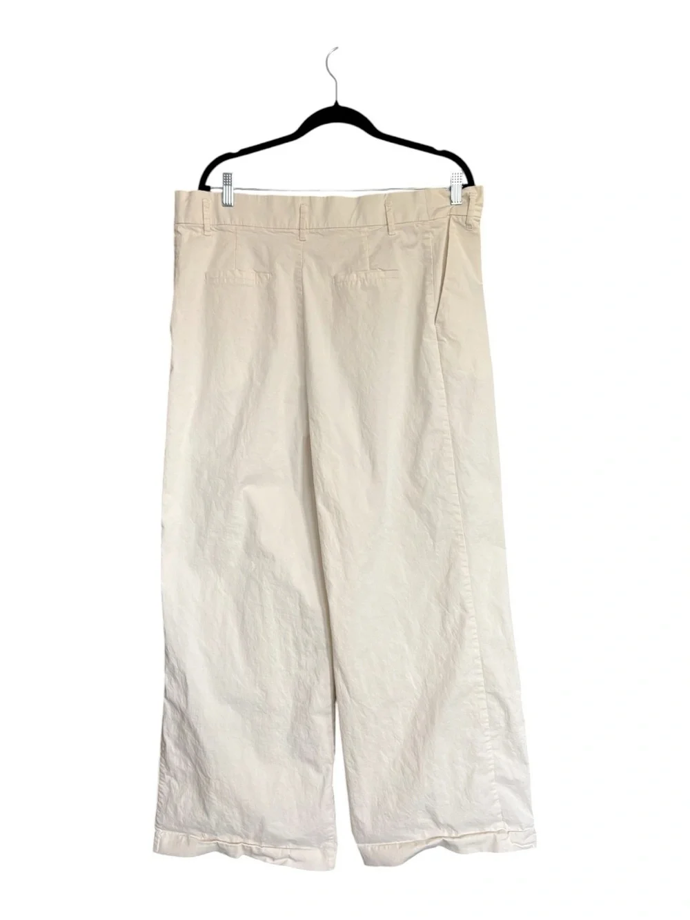 Zara Wide Leg Trousers – Women’s Large - Beige chino - Office Casual Business